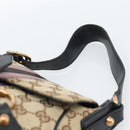 GUCCI GG Canvas Sherry Line Horsebit Shoulder Bag Beige Gold 129699 Auth 184548A-8