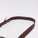 Salvatore Ferragamo Gancini Handtas Leer 2-weg Bordeaux Goud Auth 184549-15