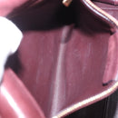 Salvatore Ferragamo Gancini Handtas Leer 2-weg Bordeaux Goud Auth 184549-24