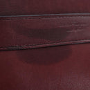 Salvatore Ferragamo Gancini Handtas Leer 2-weg Bordeaux Goud Auth 184549-25