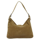 FENDI Mamma Baguette Schultertasche Kord Braun Silber Auth 184550V-3