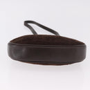 CELINE C Macadam Canvas Shoulder Bag Suede Brown Gold Auth 184551A-10