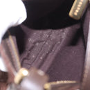 CELINE C Macadam Canvas Shoulder Bag Suede Brown Gold Auth 184551A-17