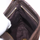 CELINE C Macadam Canvas Shoulder Bag Suede Brown Gold Auth 184551A-19