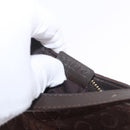 CELINE C Macadam Canvas Shoulder Bag Suede Brown Gold Auth 184551A-20
