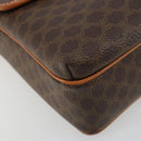 CELINE Macadam Canvas Shoulder Bag PVC Leather Brown Gold Auth 184552A-15