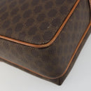 CELINE Macadam Canvas Shoulder Bag PVC Leather Brown Gold Auth 184552A-17