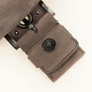 PRADA Chain Shoulder Bag Suede Beige Silver Auth 184553SAV-18