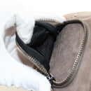 PRADA Chain Shoulder Bag Suede Beige Silver Auth 184553SAV-20