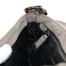 PRADA Chain Shoulder Bag Suede Beige Silver Auth 184553SAV-23