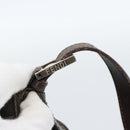 FENDI Zucca Canvas Mamma Baguette Shoulder Bag Black Brown Auth 184554A-10
