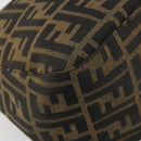 FENDI Zucca Canvas Mamma Baguette Shoulder Bag Black Brown Auth 184555SAM-11