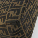 FENDI Zucca Canvas Mamma Baguette Shoulder Bag Black Brown Auth 184555SAM-13