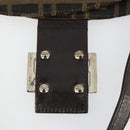 FENDI Zucca Canvas Mamma Baguette Shoulder Bag Black Brown Auth 184555SAM-16