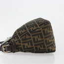 FENDI Zucca Canvas Mamma Baguette Shoulder Bag Black Brown Auth 184555SAM-5
