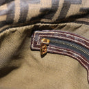 FENDI Zucca Canvas Mamma Baguette Schoudertas Zwart Bruin Auth 184556-19