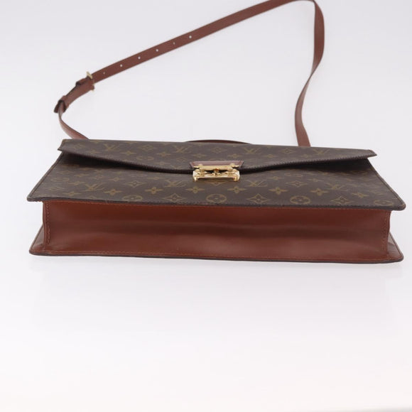 LOUIS VUITTON Monogram Porte Documents Bandouliere Bag M53338 LV Auth 184557
