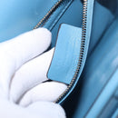 Salvatore Ferragamo Gancini Hand Bag Leather 2way Light Blue Gold Auth 184558-26