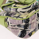 PRADA Shoulder Bag Nylon Green Silver Auth 184559V-15