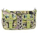 PRADA Shoulder Bag Nylon Green Silver Auth 184559V-13