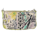 PRADA Shoulder Bag Nylon Green Silver Auth 184559V-2