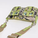 PRADA Shoulder Bag Nylon Green Silver Auth 184559V-6