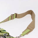 PRADA Shoulder Bag Nylon Green Silver Auth 184559V-14