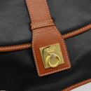 CELINE Shoulder Bag Leather Black Gold Auth 184561A-18