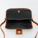 CELINE Shoulder Bag Leather Black Gold Auth 184561A-10