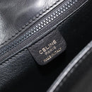 CELINE Shoulder Bag Leather Black Gold Auth 184561A-19