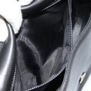 CELINE Shoulder Bag Leather Black Gold Auth 184561A-23