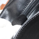 CELINE Shoulder Bag Leather Black Gold Auth 184561A-12