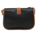 CELINE Shoulder Bag Leather Black Gold Auth 184561A-2