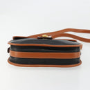 CELINE Shoulder Bag Leather Black Gold Auth 184561A-5