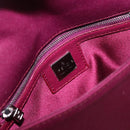FENDI Mamma Baguette Shoulder Bag Cotton Jersey Bordeaux Silver Auth 184562-18