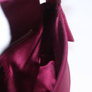 FENDI Mamma Baguette Shoulder Bag Cotton Jersey Bordeaux Silver Auth 184562-20
