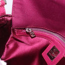 FENDI Mamma Baguette Shoulder Bag Cotton Jersey Bordeaux Silver Auth 184562-22