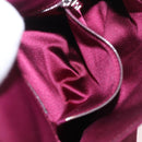 FENDI Mamma Baguette Shoulder Bag Cotton Jersey Bordeaux Silver Auth 184562-23