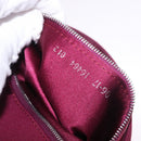 FENDI Mamma Baguette Shoulder Bag Cotton Jersey Bordeaux Silver Auth 184562-24