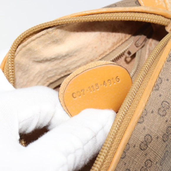 GUCCI Micro GG Supreme Shoulder Bag PVC Beige Gold 007 115 4916 Auth 184563