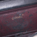 CHANEL Matelassé Ketting Schoudertas Lamsleer Zwart Goud CC Auth 184564-21