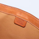CELINE Macadam Canvas Horse Carriage Bag PVC Leather Brown Gold Auth 184567-16
