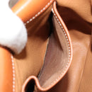 CELINE Macadam Canvas Horse Carriage Bag PVC Leather Brown Gold Auth 184567-20
