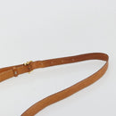 CELINE Macadam Canvas Horse Carriage Bag PVC Leather Brown Gold Auth 184567-8