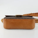 CELINE Macadam Canvas Horse Carriage Bag PVC Leather Brown Gold Auth 184567-9