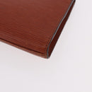 LOUIS VUITTON Epi Art Deco Clutch Bag Brown M52633 LV Auth 184570-11