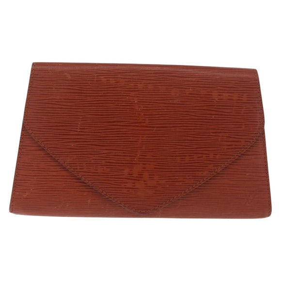 LOUIS VUITTON Epi Art Deco Clutch Bag Brown M52633 LV Auth 184570