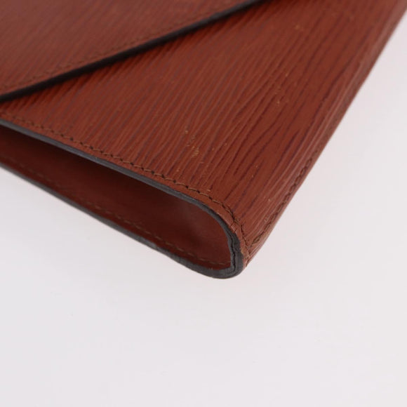 LOUIS VUITTON Epi Art Deco Clutch Bag Brown M52633 LV Auth 184570