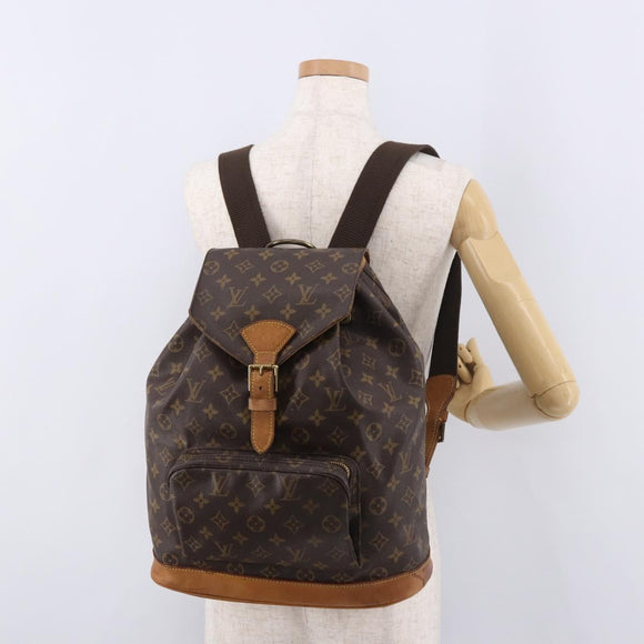 LOUIS VUITTON Monogram Montsouris GM Backpack M51135 LV Auth 184571