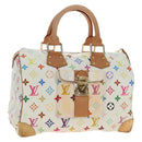 LOUIS VUITTON Monogram Multicolor Speedy 30 Bag White Bron M92643 Auth 184572SAM-1